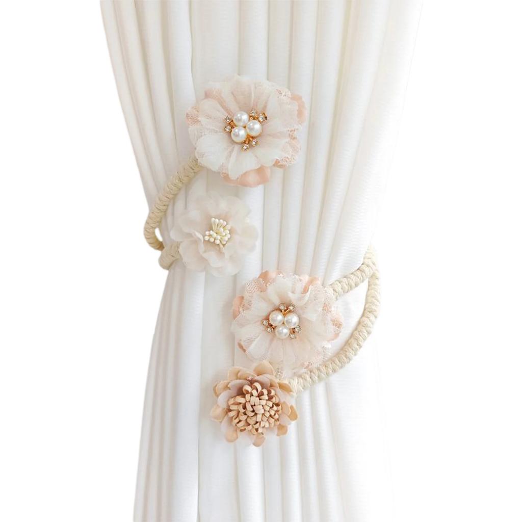 Flower Curtain Tieback Twist Bough Rope Curtain Holder Clips Curtain Tie Back Bedroom Curtain Holder Drapes Holdback Buckle Clip