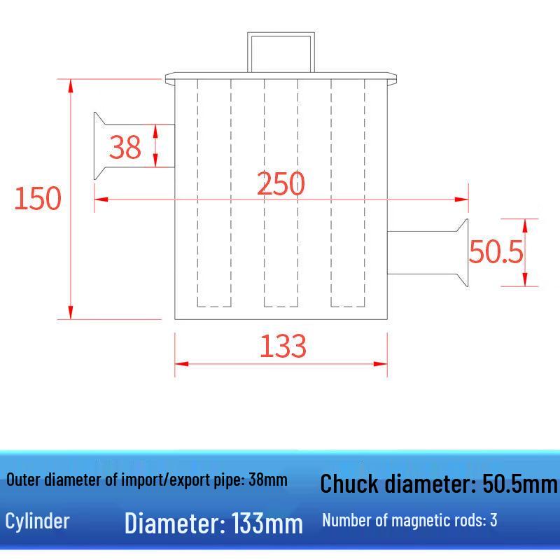 Stainless Steel Liquid Slurry Magnetic Filter