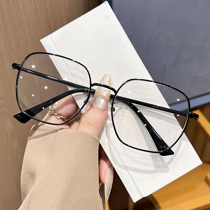 Fashion Metal Frame Myopia Glasses Women Anti-Blue Light Computer Eyewear Style Minus Diopter Prescription Lens-2.25-2.75-2.5