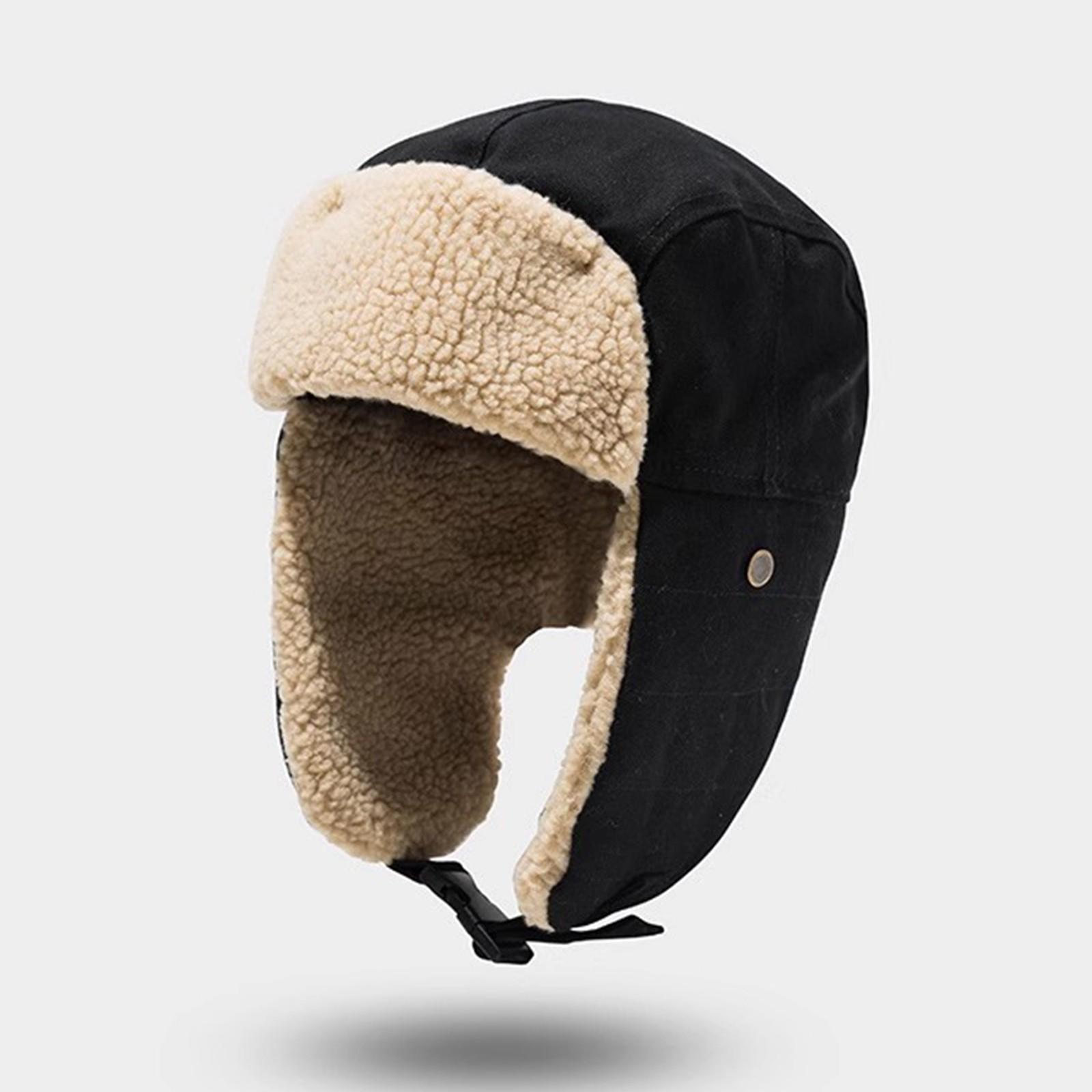 

Зимняя шапка-ушанка Northeast теплая хлопковая шапка мотоциклетная шапка One Size чёрный