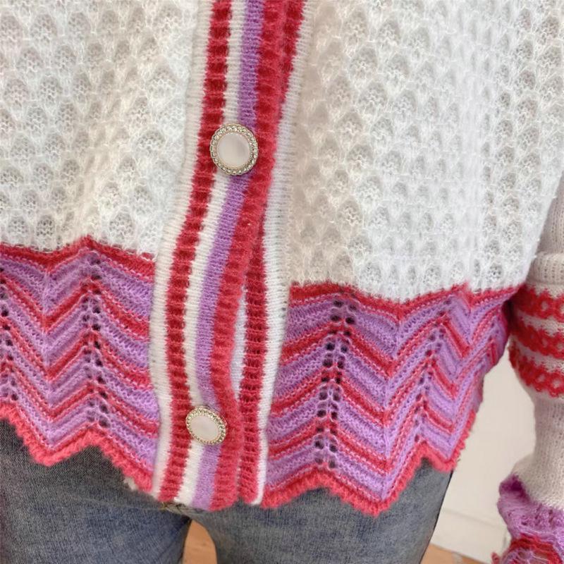 Retro Style Loose Knit Cardigan - Spring & Autumn Women's Outerwear