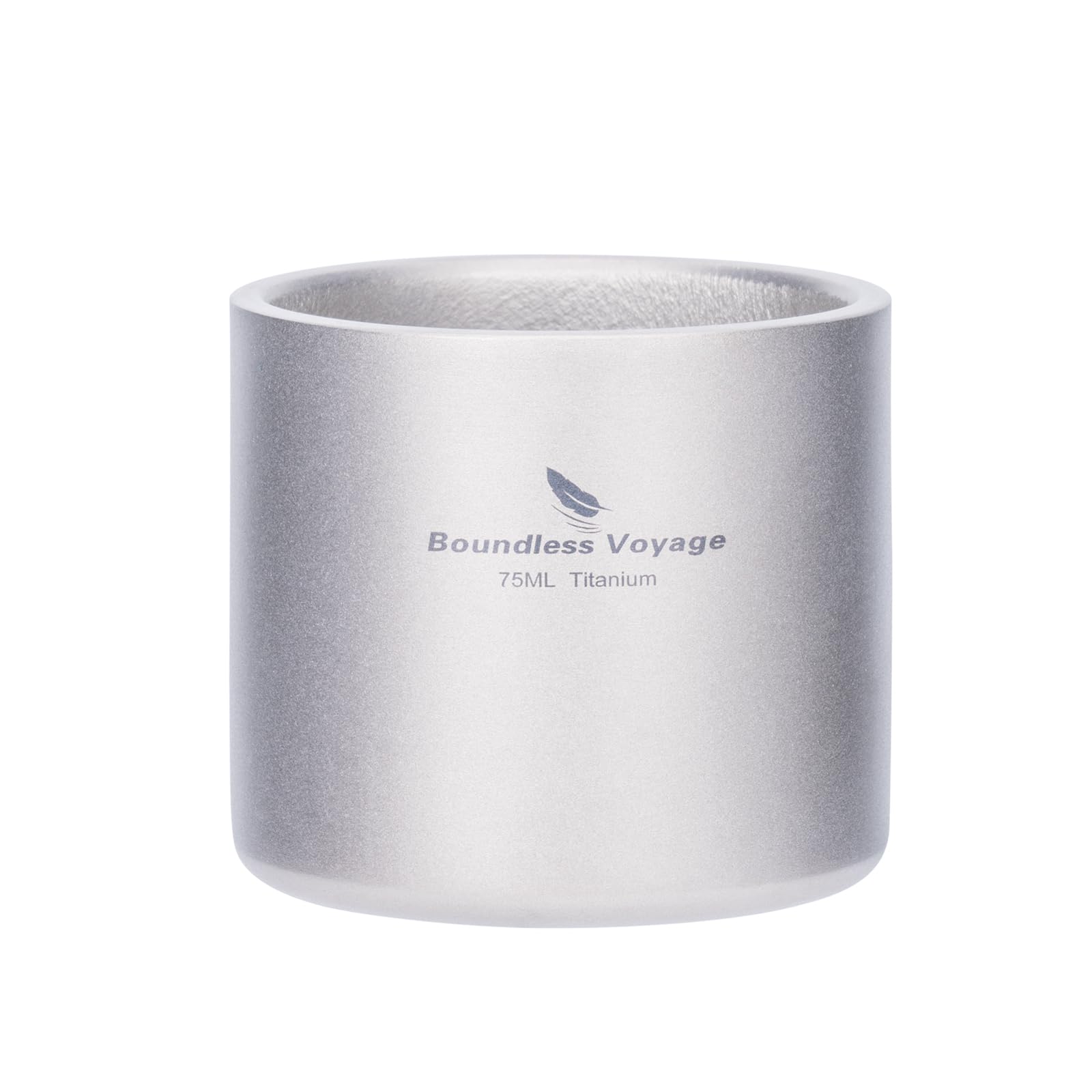 

Boundless Voyage Titanium Perfect for Hot and Ideal for Outdoors and Includes Mesh Bag for Easy Mug, 75ml, Sake, Sake, Tea, More. Ultra-Lightweight,