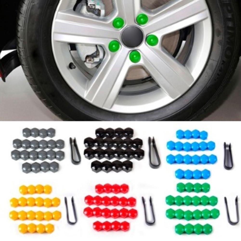Cars Auto Parts Nut Center Cover Protection Vehicle Caps with Removal Tool Wheel 20Pcs Car 17mm