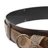 Men Wristband Brown Belt Embossed Belt for Cosplay Parties, Industrial Age