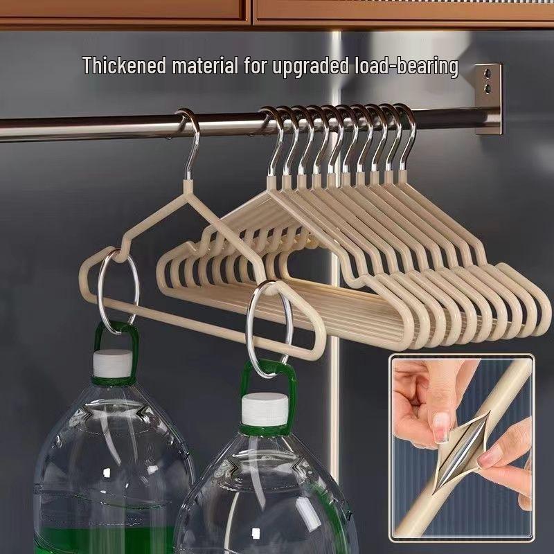 Adult Non-Slip White Hangers - Set of 10, Thickened & Non-Marking