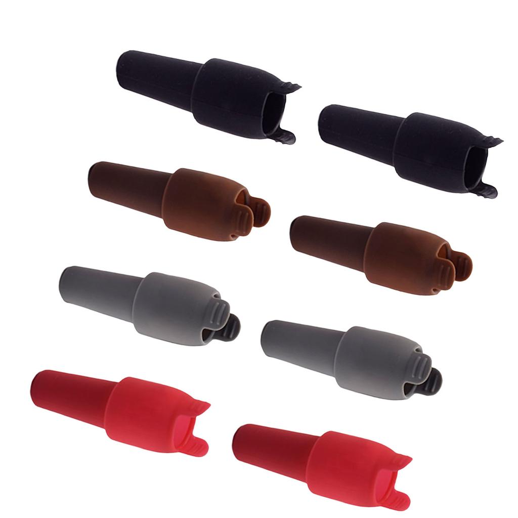 Pack of 8 Double Seal Silicone Wine Bottle Stoppers Feature Easy Pull Handle Wine Corks for Secure Preservations