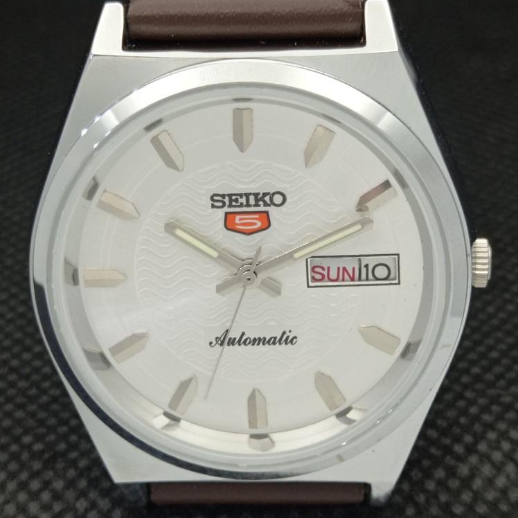 MONTRE VINTAGE SEIKO 5 AUTO 6309A JAPON ARGENT POUR HOMMES REMIS À NEUF 593c-a314838-2