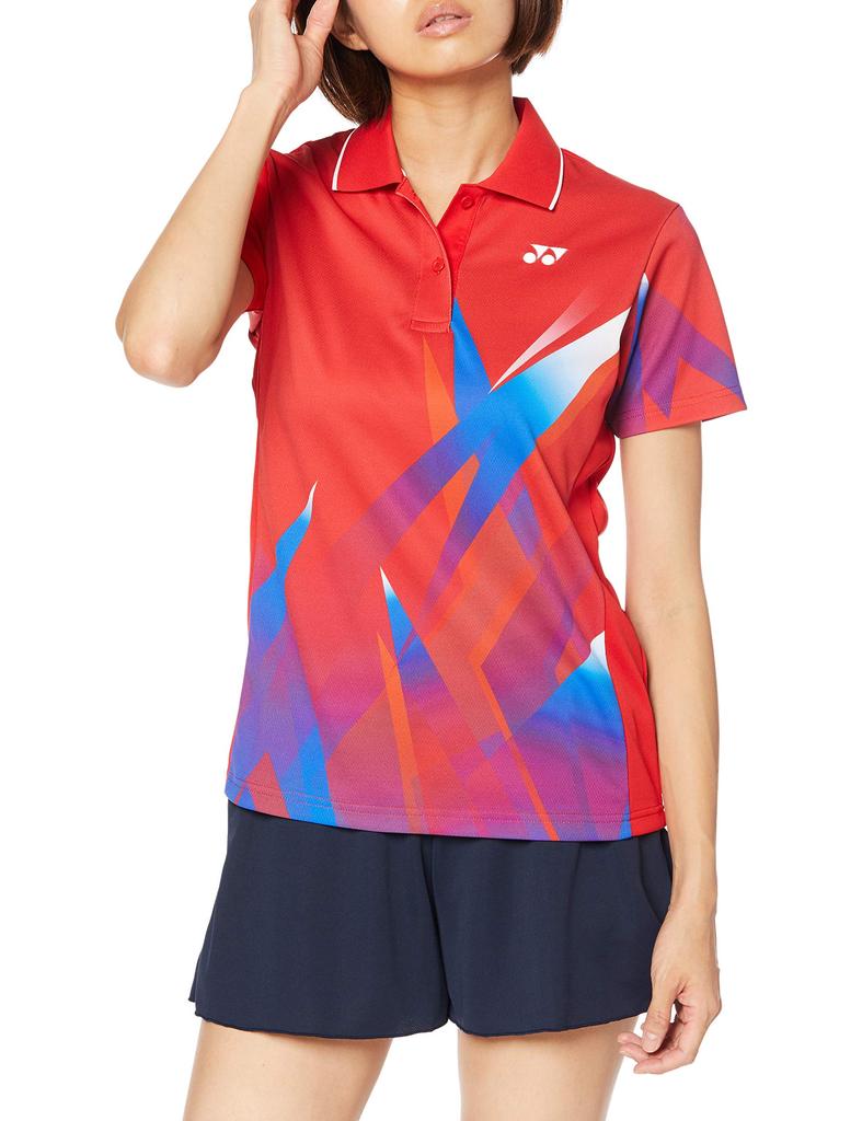YONEX Short Sleeve Game Sunset Red Japanese Size L To Japanese Size Women's Shirt, (496), (equivalent L)