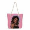 Black Girl Print Thick Rope Single-shoulder Beach Bag 7358