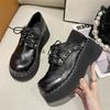 Fashion Wedge High Heels Y2k Lolita Shoes Women New Rivet Punk Gothic Mary Janes Shoes Women Wedges Platform Cosplay JK Uniform Shoes