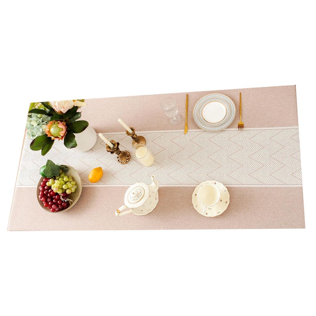 Thickened High-End Light Luxury Dining Table Cloth Decorative Cotton And Linen Simple Solid Color Cover Cloth