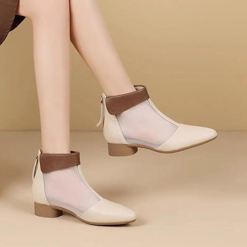 Fashion With Medium Heels Woman Shoes Outdoor Summer 2025 Comfortable The Best Shoe Sales High Quality Luxury Casual Sandals for Women