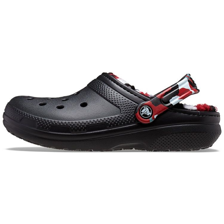 Crocs Camo Warm Cotton Clogs Sandals Unisex Sandals Black Red 208047-063