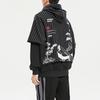 Li-Ning Striped Patchwork Pullover Long Sleeve Sweatshirt Men Sweatshirts Black AWDR119-1