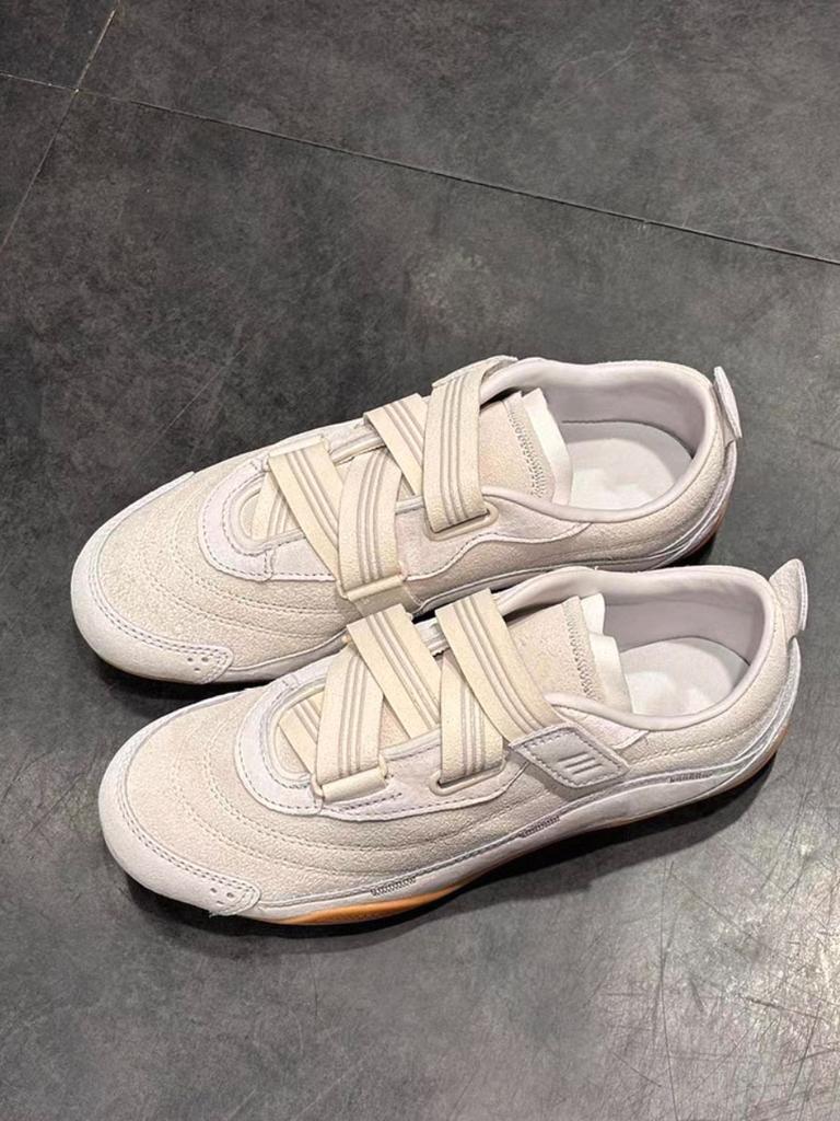 Sheepskin Version~ 3cm Inner Height Increase Velcro Dexun Shoes Women's 2025 New Casual Sports Shoes Ballet Board Shoes