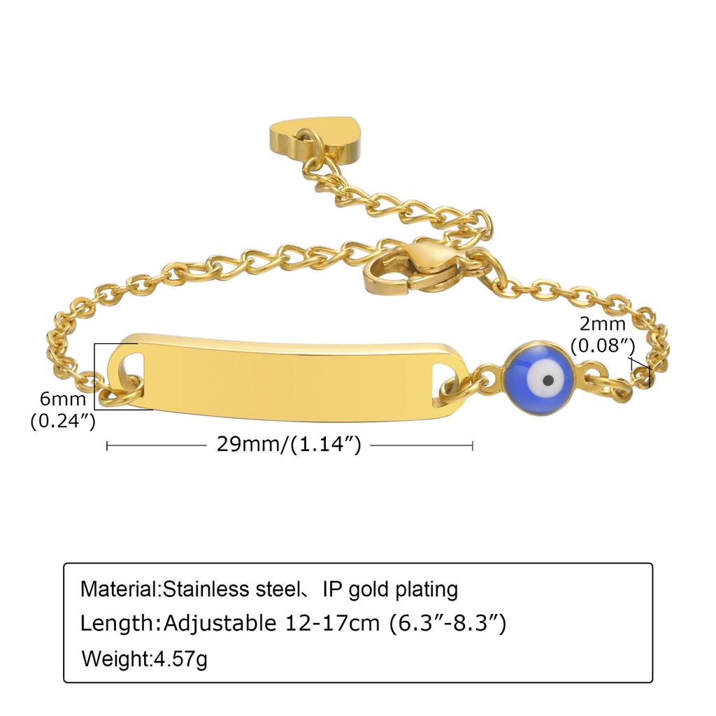 A Variety Of Children'S Curved Brand Stainless Steel Gold Bracelet Women, Fashionable Personality Can Be Engraved 798