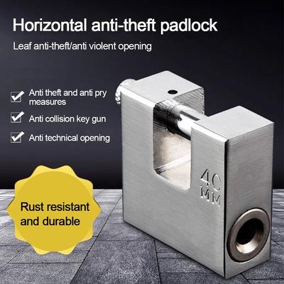 Useful Stainless Steel Heavy Duty Padlocks Anti-cut With Keys Anti-theft Lock Security Safety Lockpick Set