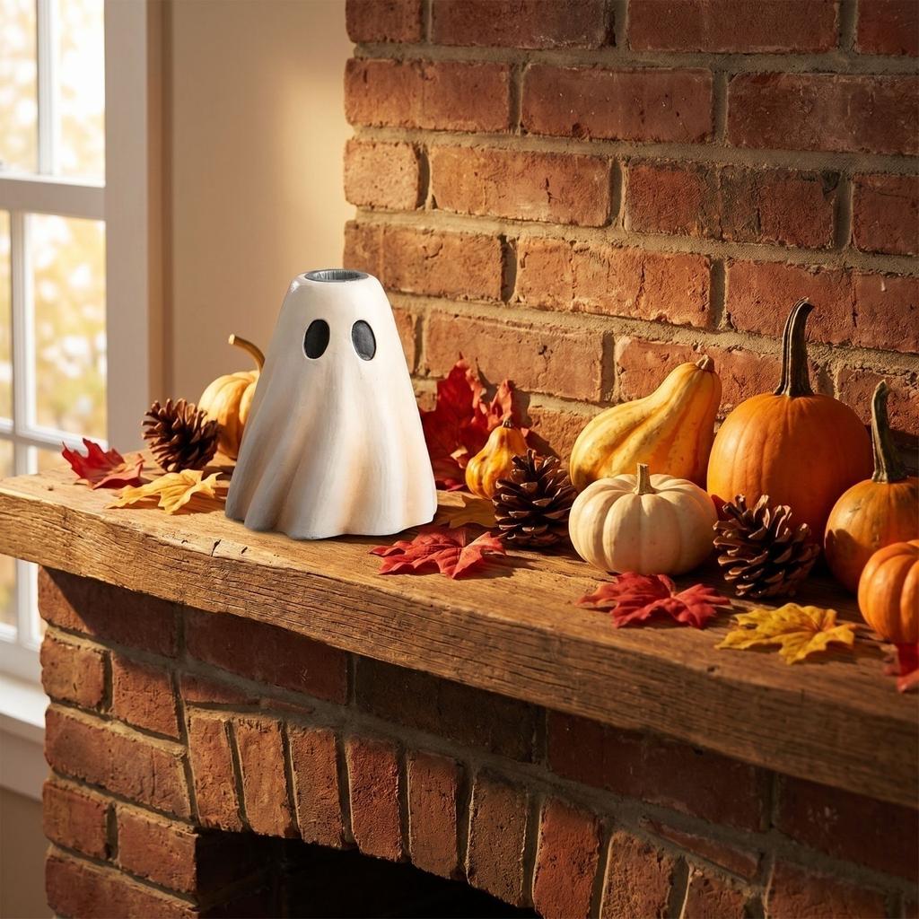Halloween Candle Holder Decorative Resin Candleholder for Home Decor