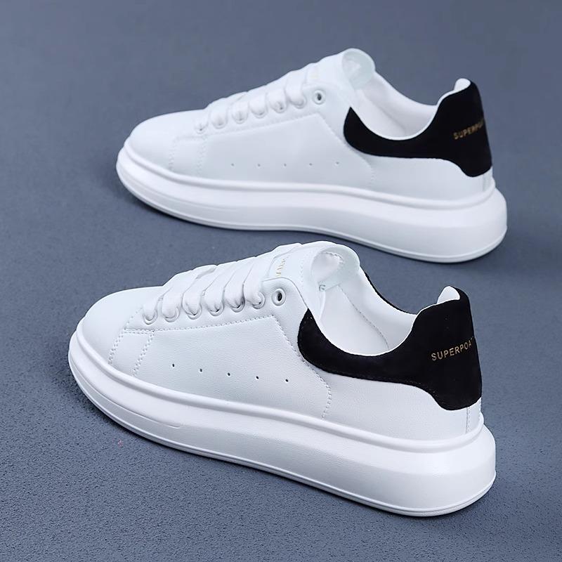 McQueen witte schoenen heren en dames koppels 2025 herfst nieuwe dikke zolen verhogende casual schoenen internetberoemdheid super hot dad schoenen tide
