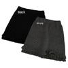 Trendy Polka Dot Knit Black Fungal A-Line Skirt for Women - Winter Petite Hip-Hugging Short Skirt
