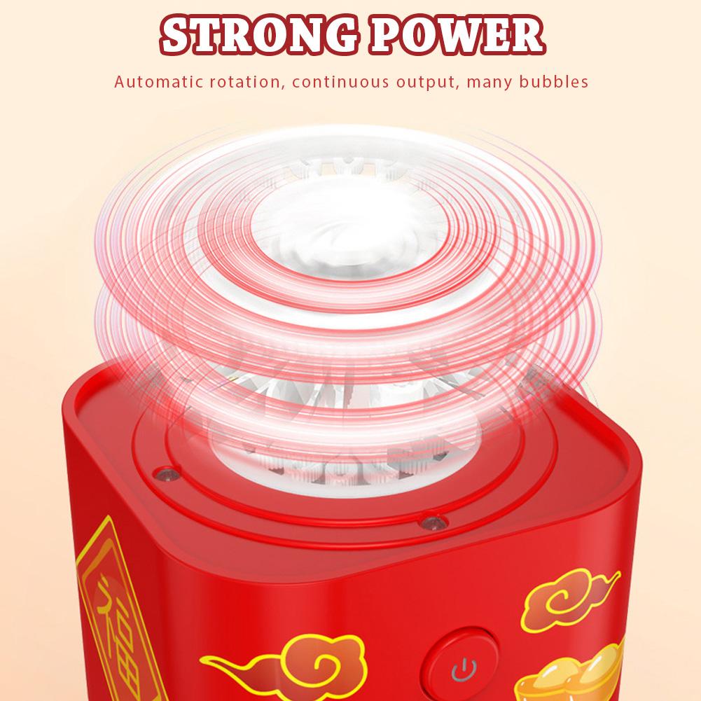 New Year Fireworks Bubble Machine Atmosphere Toys Colorful Lighting Sound Effects For Party Birthday Outdoor Garden Accessories