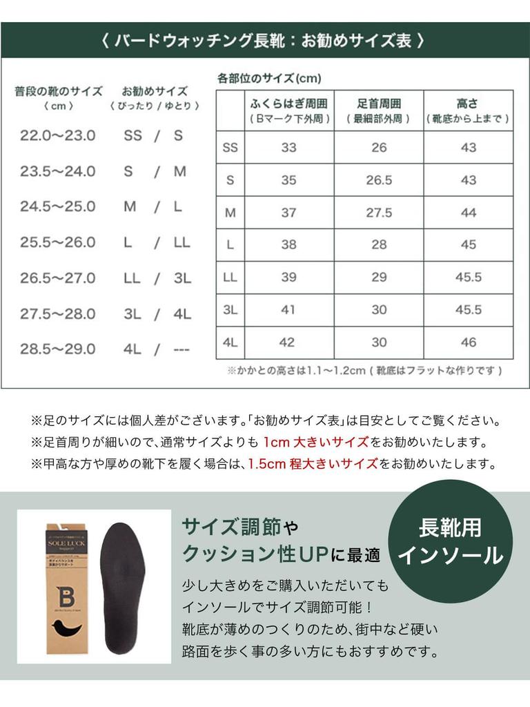 Wild Bird Society of Japan Birdwatching Boots, Dark Brown [47952], Size 25cm (M)