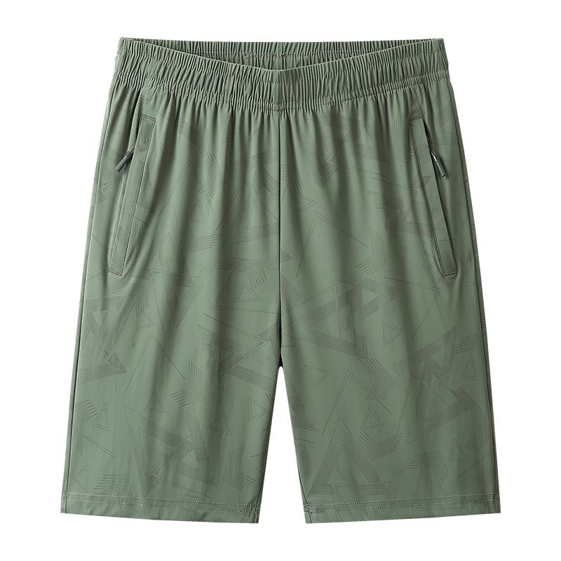 Summer Ice Silk Shorts High Stretch Casual Shorts Men's Beach Shorts Quick Drying Breathable Shorts Sports Shorts