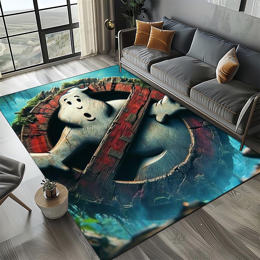 3D G-Ghostbusters 27 Style New Horror Movie Cartoon Carpet Rug for Living Room Bedroom Home Sofa Decoration,Non-slip Floor Mat
