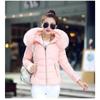 Women Short Cotton Coat Large Fur Collar Parkas Large Size Women's Cotton Padded Jacket