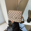 Women'S Bag Fashion Small Square Bag Texture Pu Shoulder Bag Niche Letter Messenger Bag