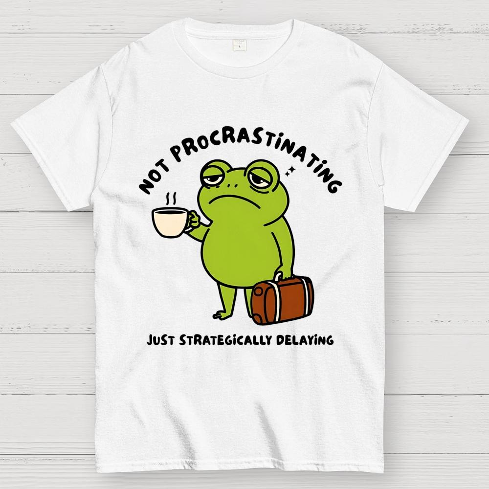 Not Procrastinating 100% Cotton Summer Casual Cool Loose T-Shirt