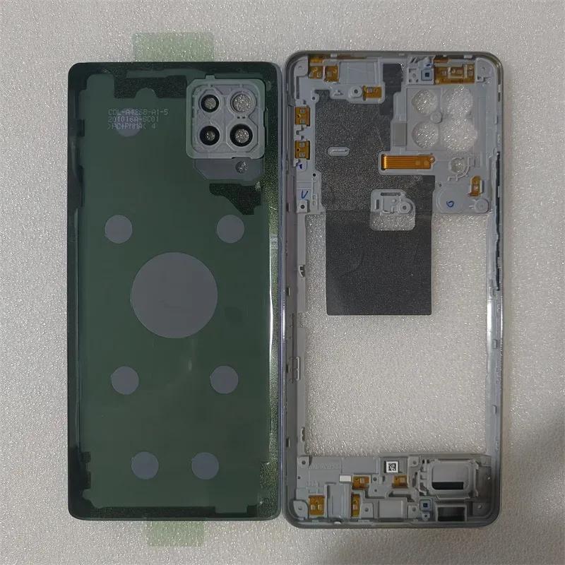 Housing Middle Frame Battery Cover Rear Housing Back Case with Camera Lens Replace For Samsung Galaxy A42 5G A426B