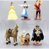 Belle en het Beest Beeldjes Set van 6, 10-12 cm Hars Verzamelaar Beeldjes, Prachtig Cadeau