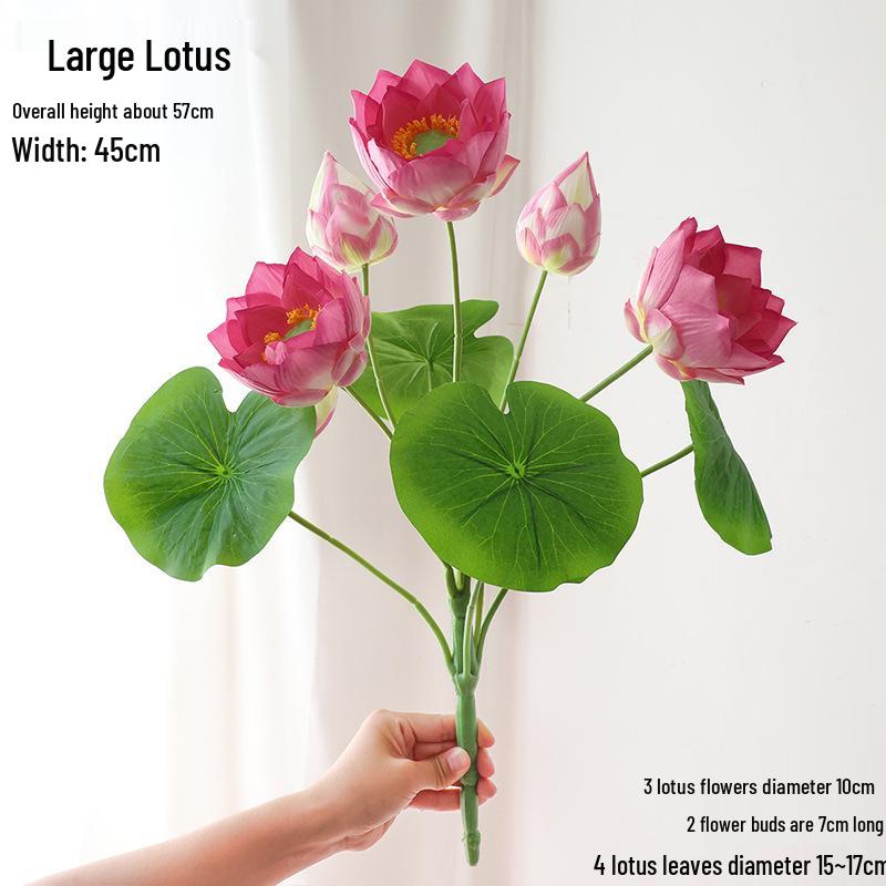

Artificial Lotus Display: Seed Pod, Leaf, and Flower Decor for Living Room, Landscaping, or Costume Props