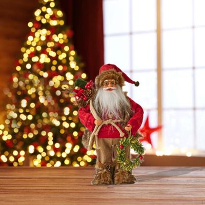 Festive Santa Claus Doll Traditional Christmas Decor Ornament for Home