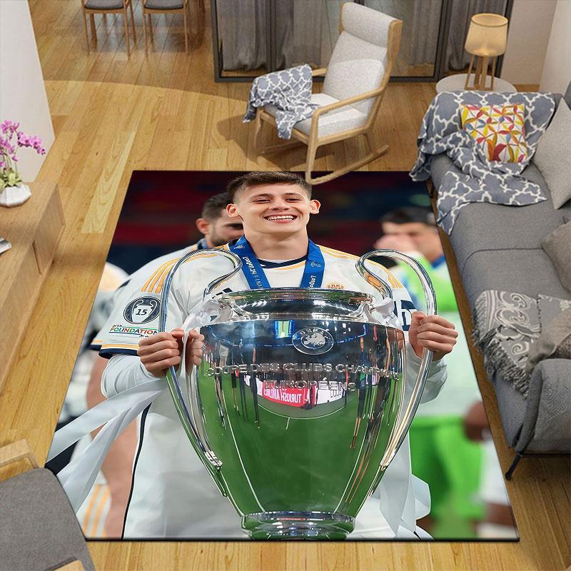 Guler Flanell Teppich mit Aufdruck, Heim Sofa Dekoration für Wohnzimmer & Schlafzimmer, Rutschfeste Spiel Flanell Bodenmatte für Spielzimmer