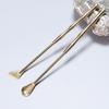 Brass Incense Ceremony Set: Natural Color Seal, Ash Press, Tamping Tool, Brush, Spade