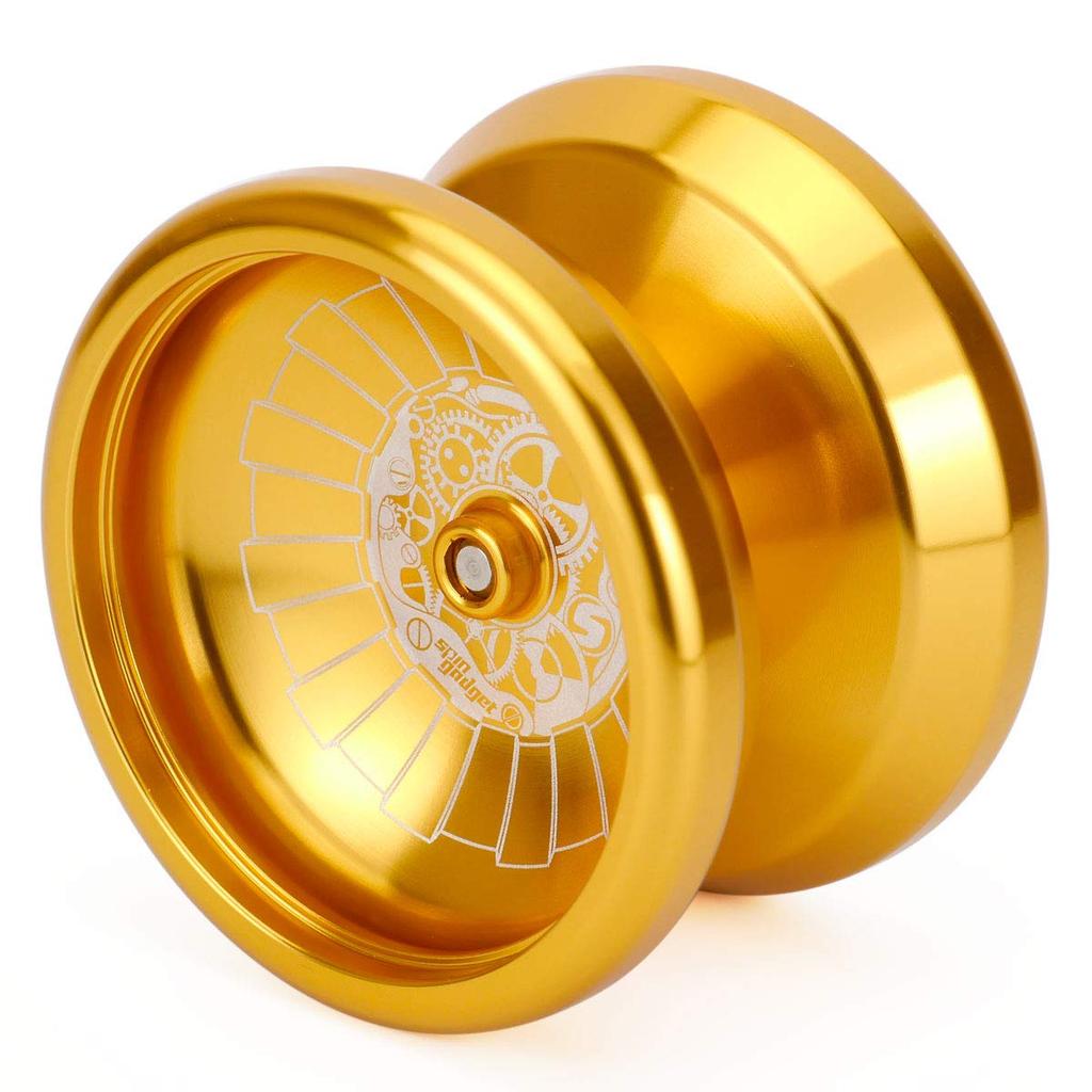 Intermediate Metal Yo-Yo Spin Gear Metal Spin Gadget Bind Compatible (Gold)