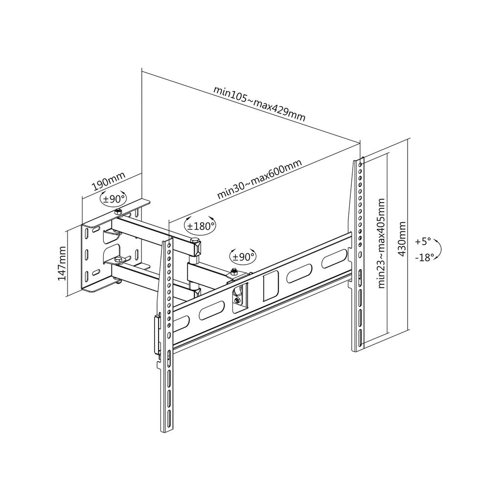 Cabletech TV Mount for 37"-70" TVs