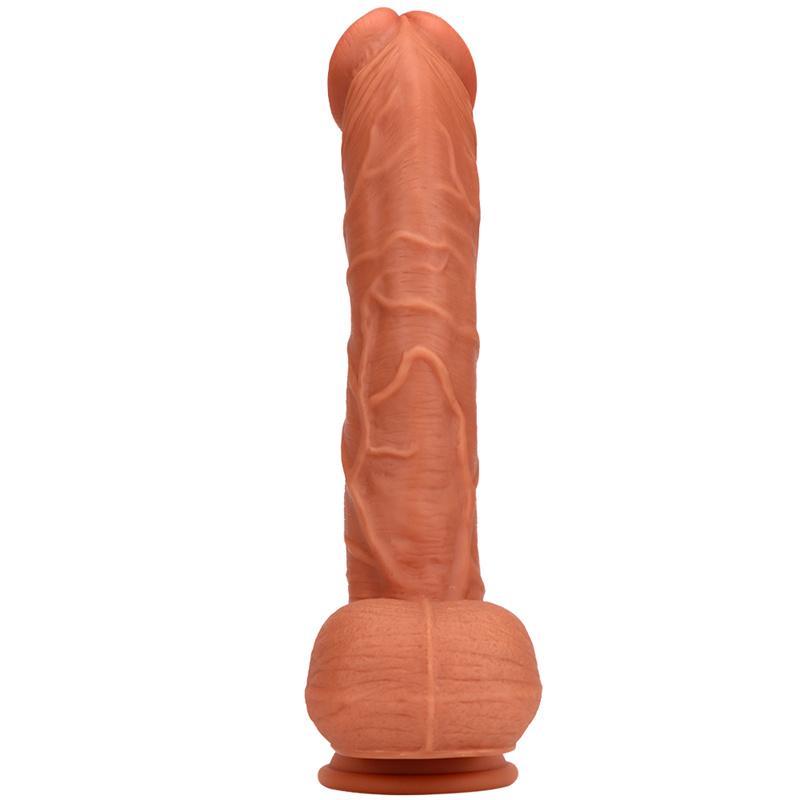 Kvinnelig dobbeltlags silikon Super lang penis Big Mac Simuleringsdildo Super tykk Super Big Dildo