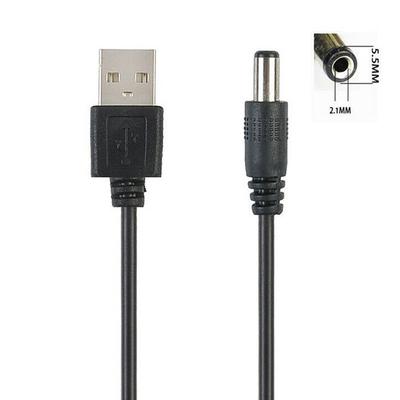 Usb Port To 2.5 3.5 4.0 5.5Mm 5V Dc Barrel Jack Power Cable Cord Connector Black