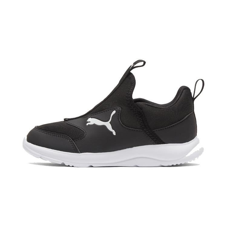 (PS) PUMA Fun Racer Slip-On Black White Kids 193668-04 EU 35
