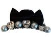 1 Stück Retro, Haute Couture, Elegant, Perle, Schleife, Mittelgroß, Haiklammer, Temperamentvoll, Süß, Glänzend, Strass, Kleiner Duft, Griff
