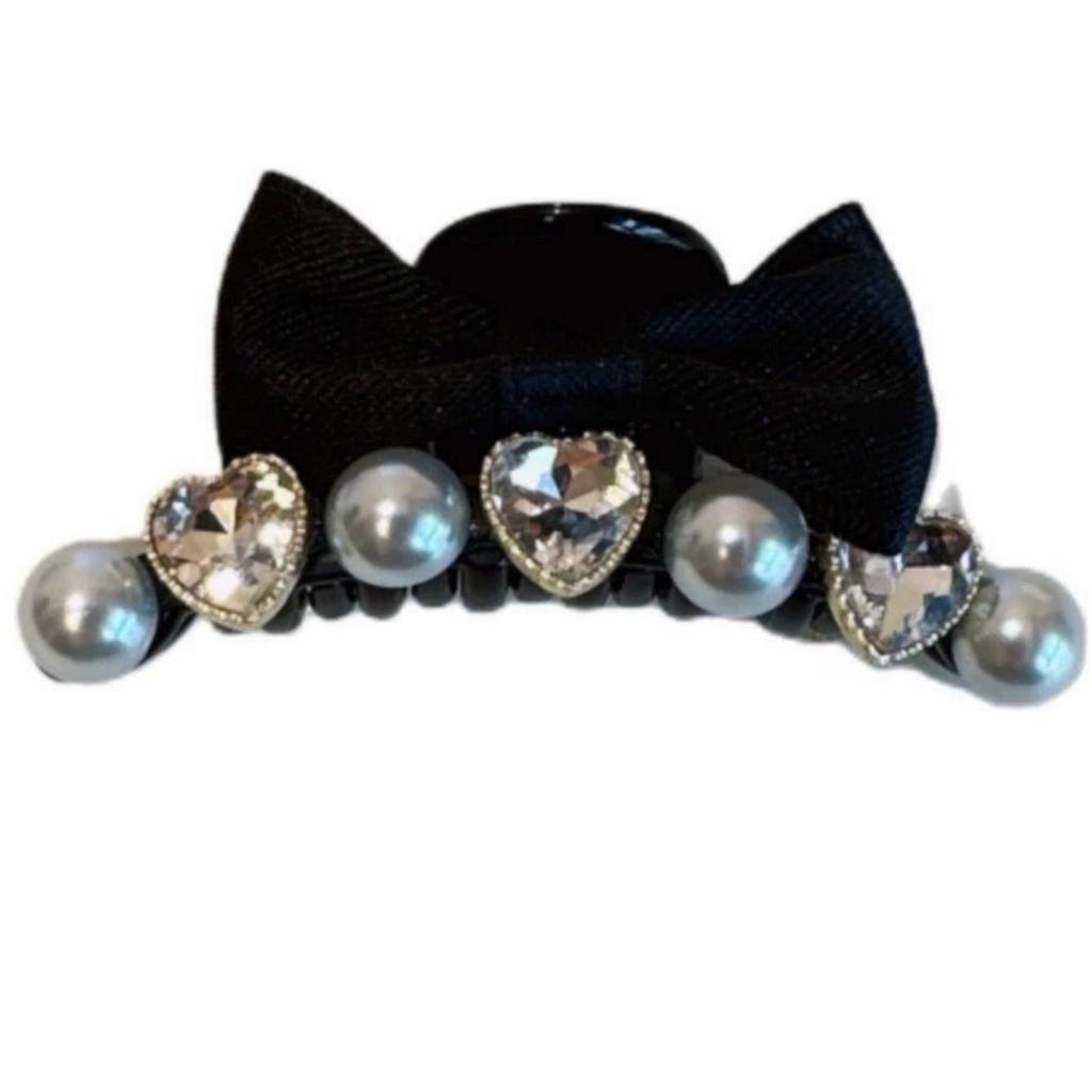 1 Stück Retro, Haute Couture, Elegant, Perle, Schleife, Mittelgroß, Haiklammer, Temperamentvoll, Süß, Glänzend, Strass, Kleiner Duft, Griff