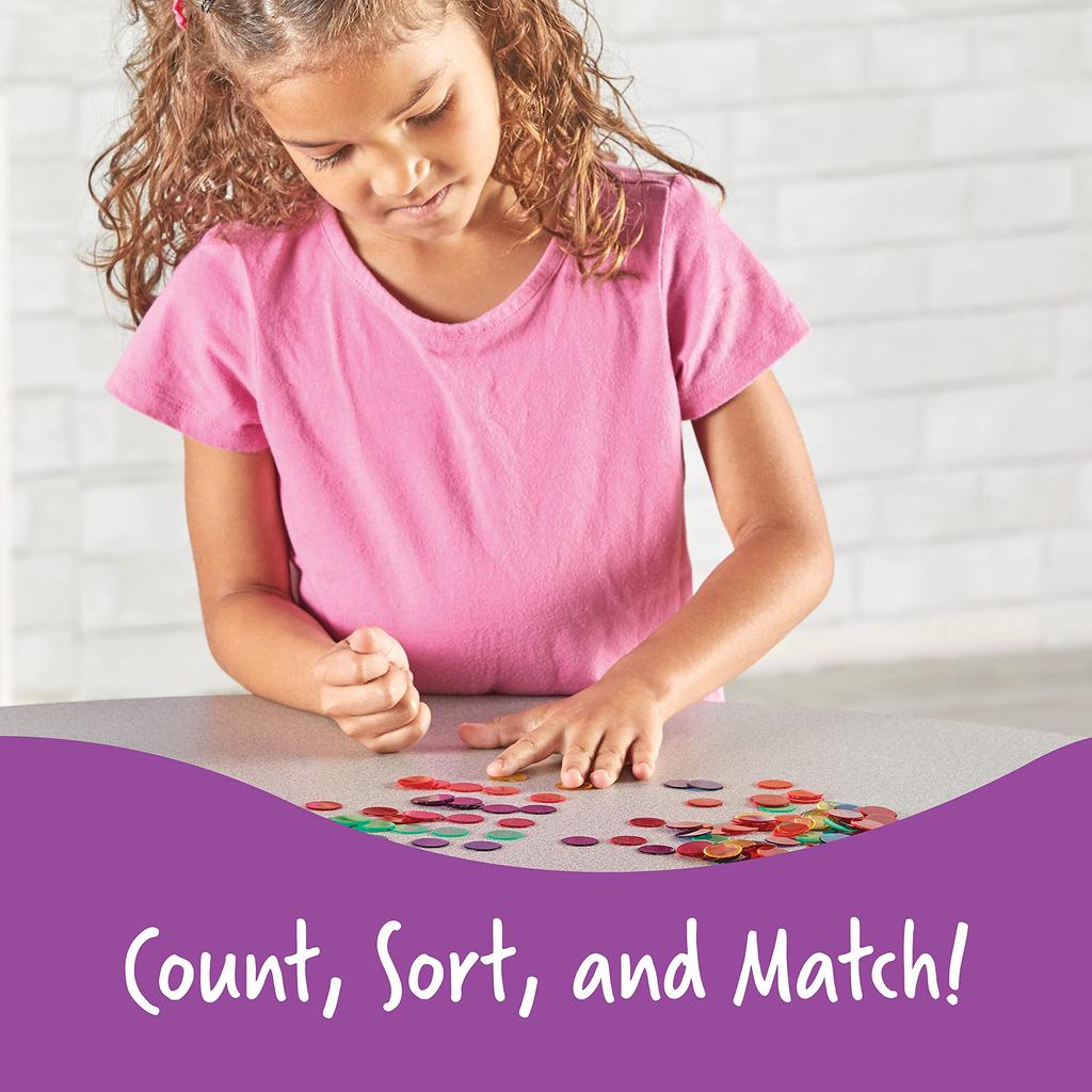 Learning Resources Transparent Counters Colorful Counters Transparent Marbles LER 0131