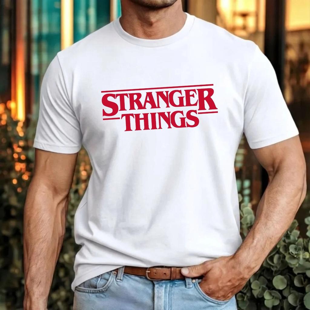 Strangers Things Retro Logo T-T-Shirt Vintage Horror Show Fans Halloween Gift Top