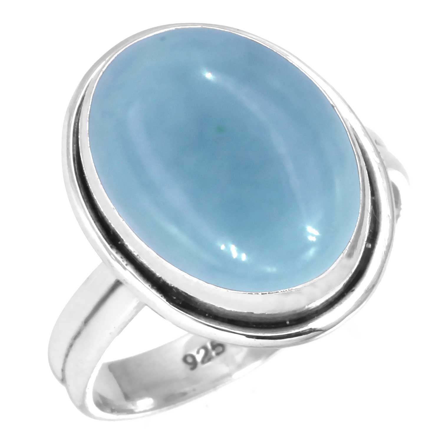 

Кольцо из стерлингового серебра 925 пробы женское с драгоценным камнем ручной работы подарок на день рождения амазонит ангелит голубой опал ботсванский агат мохавский азурит хризоколла коктейльное 8