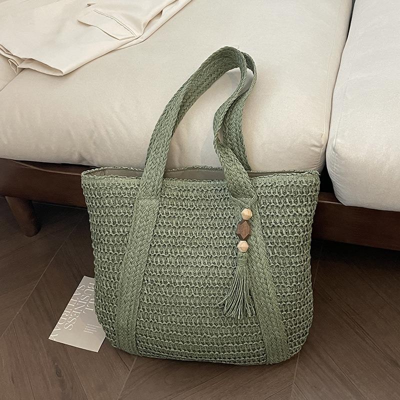 Trend Woven Straw Bag Women's Large-capacity Casual Versatile Underarm Tote Bag Textured Commuter Shoulder Bag