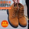 Abor Insurance Shoes Men's High-top Cowhide Steel Bag Head Anti-scalding and Anti-smashing Construction Site Work Shoes High Temperature Shoes