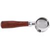 A20F-1 Piece 54Mm Bottomless Portafilter Espresso Machine Wooden Three Ear Handle Portafilter Removable Tool For 870/875/878/880